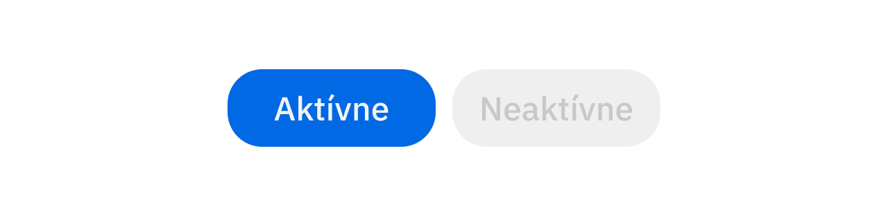 Ukázka neaktivního prvku v uživatelském rozhraní
