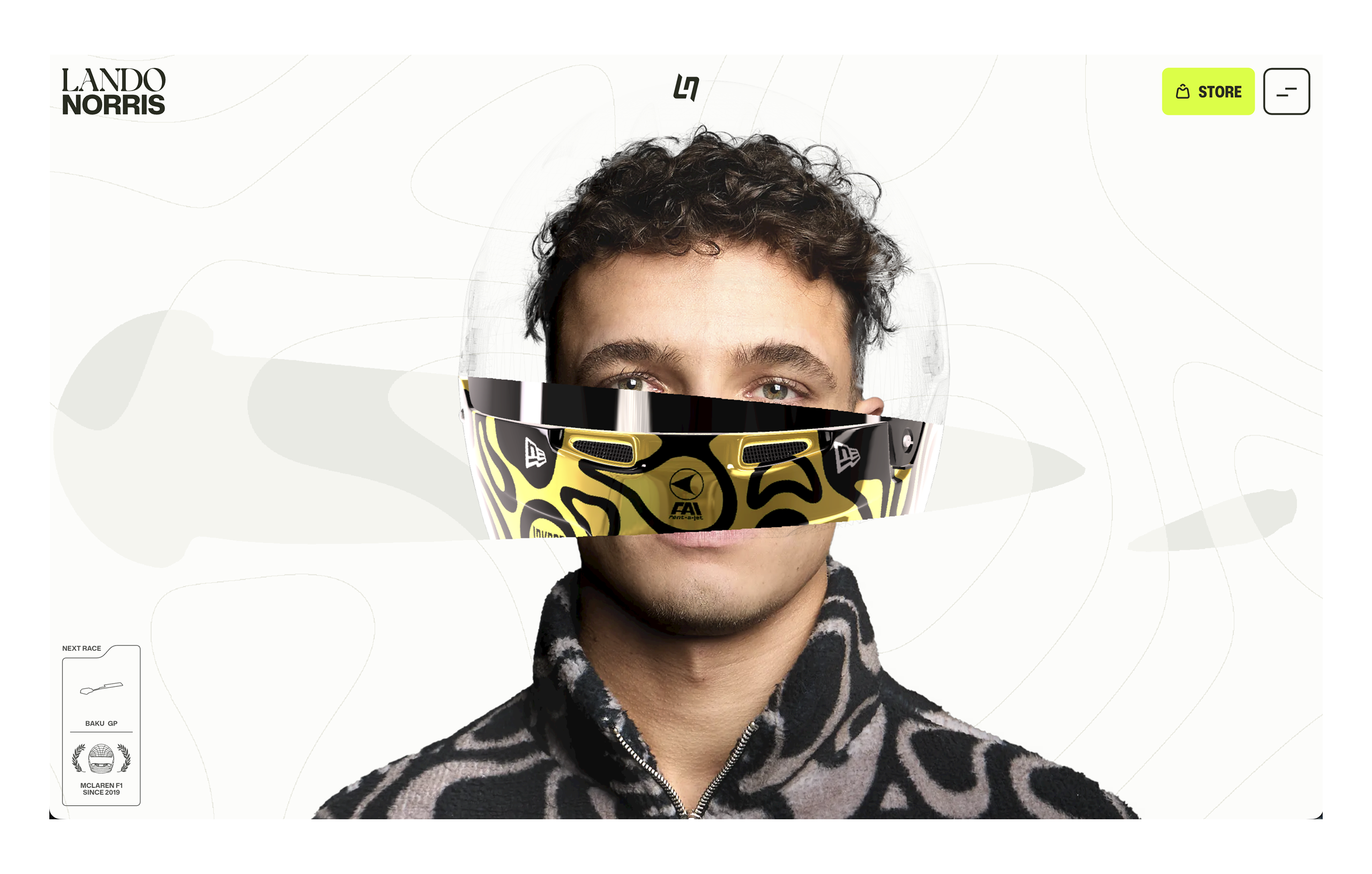 Screenshot webu landonorris.com